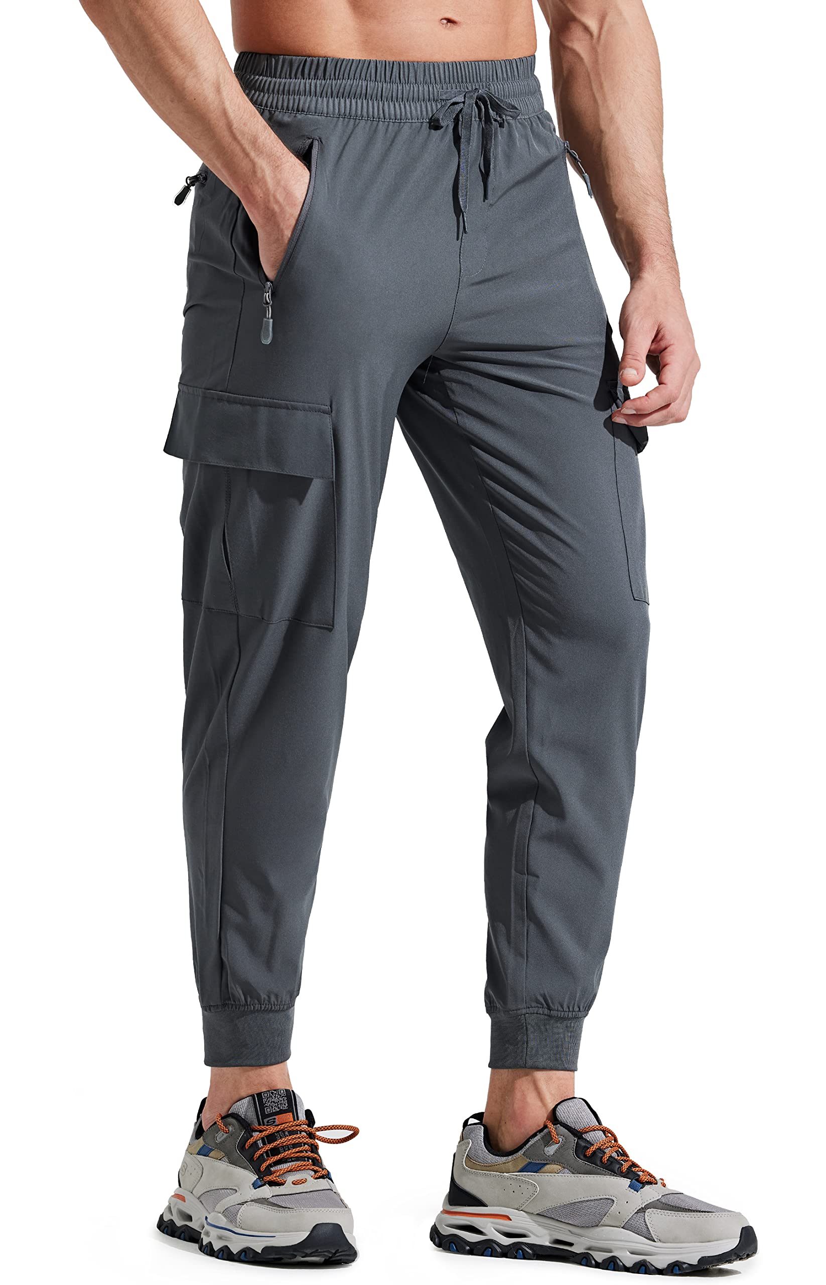 Libin Men's Lightweight Trousers Joggers Quick Dry Cargo Hiking