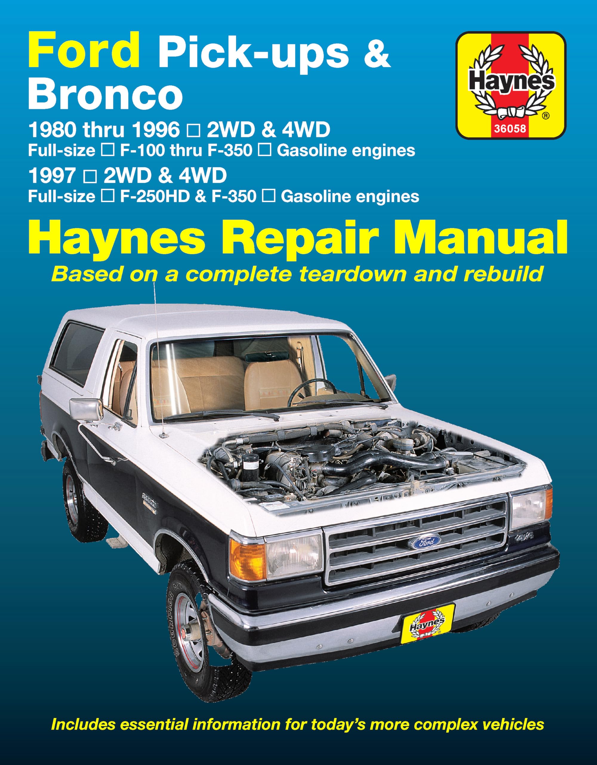 Ford Pick-Ups F-100 F-150 F-250 & Bronco (80-96) & F-250HD & F-350 (97) Haynes R