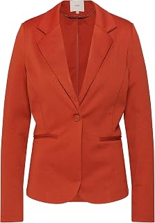 ICHI IHKATE BL Women's Blazer, Short Stretch Jacket, One-Button, with Lapel Collar