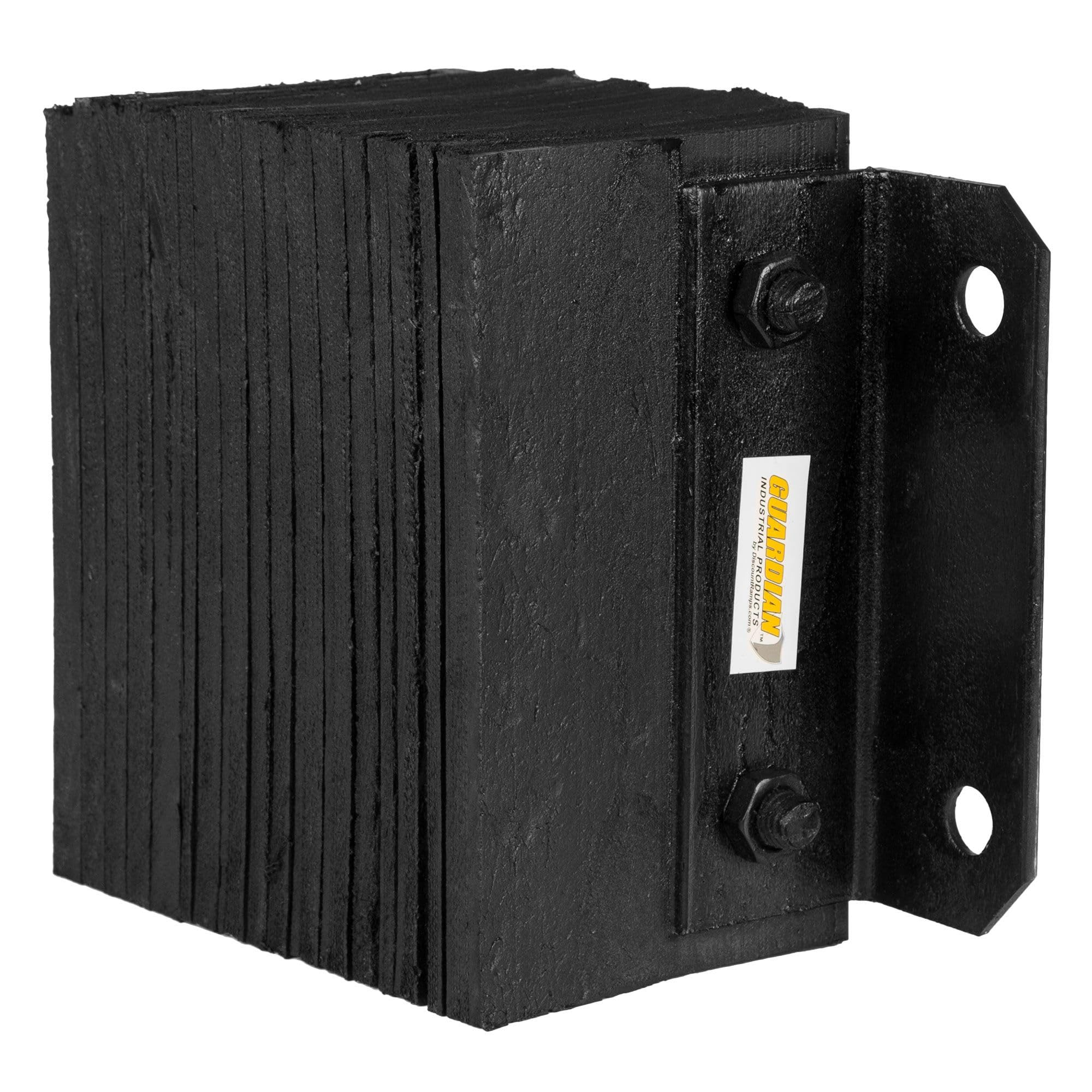 Rubber Dock Bumper, 12" x 10" x 6", 3/4" Mounting Holes, Guardian