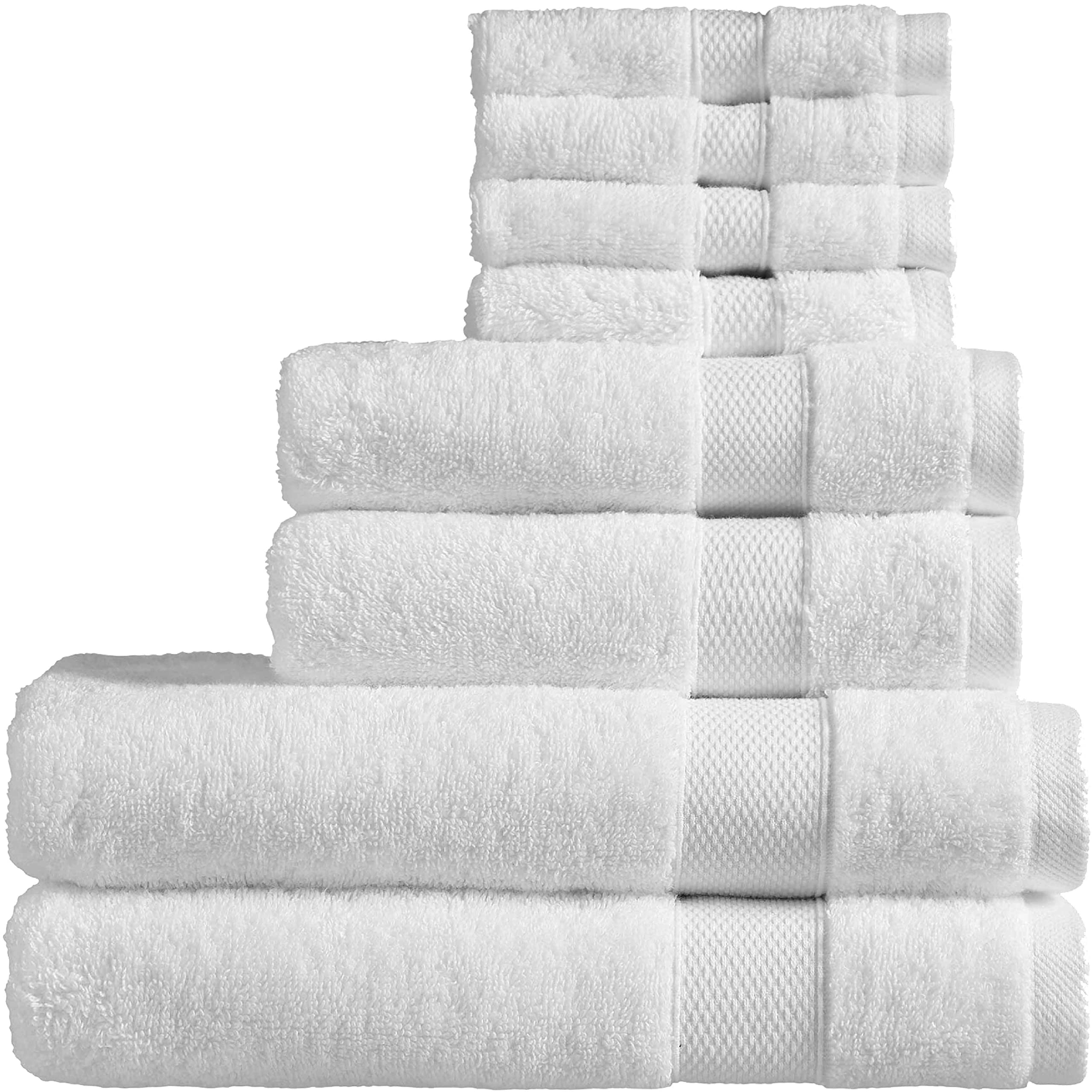 Christy Refresh Bath Towel Set | Set of 8 | 2 Bath 2 Hand 4 Face | Quick Dry | G