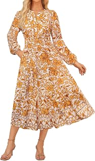 GRACE KARIN Womens Fall Long Sleeve Maxi Dress