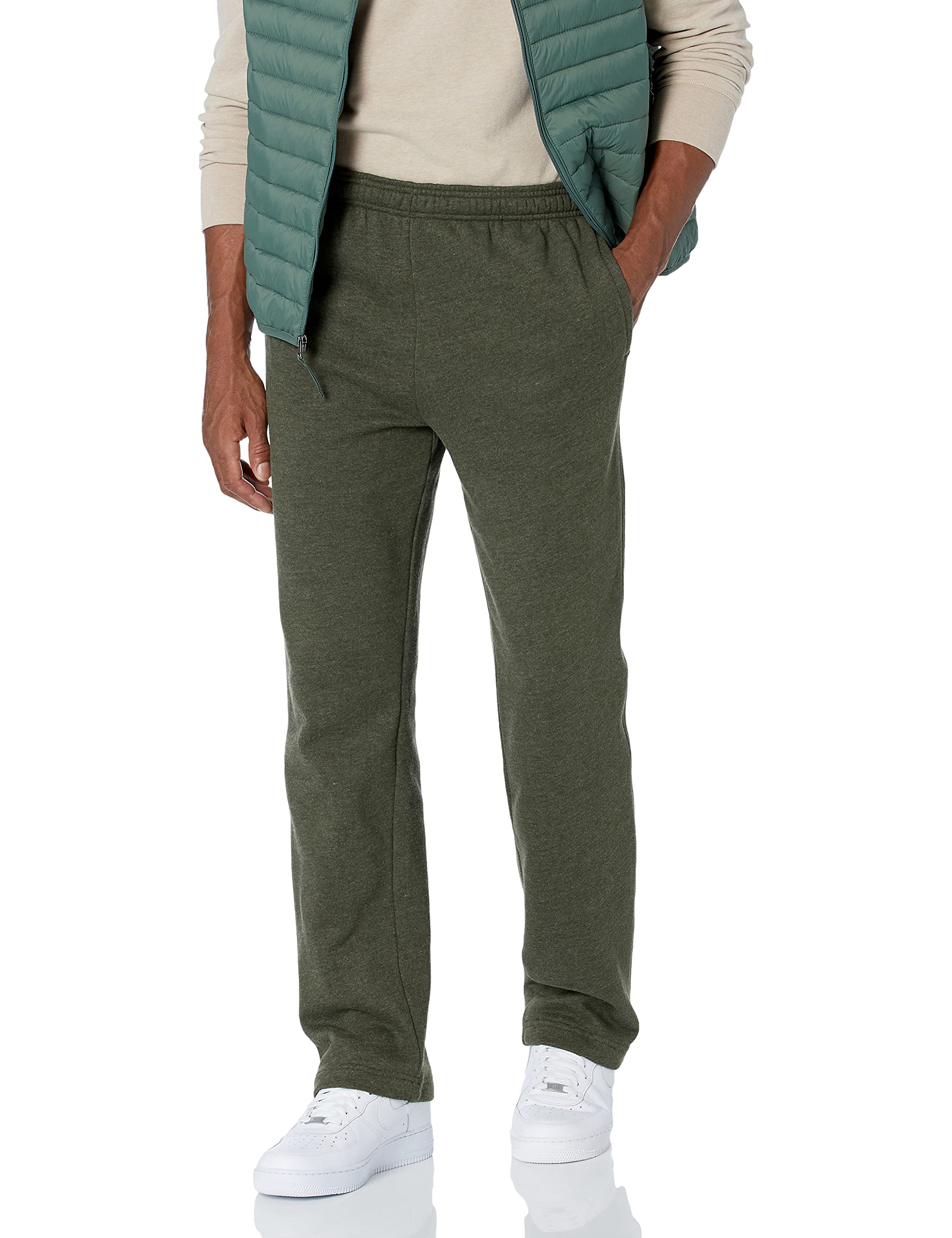 Amazon Essentials Men's Open Bottom Fleece Sweatpants (Available in Big & Specia
