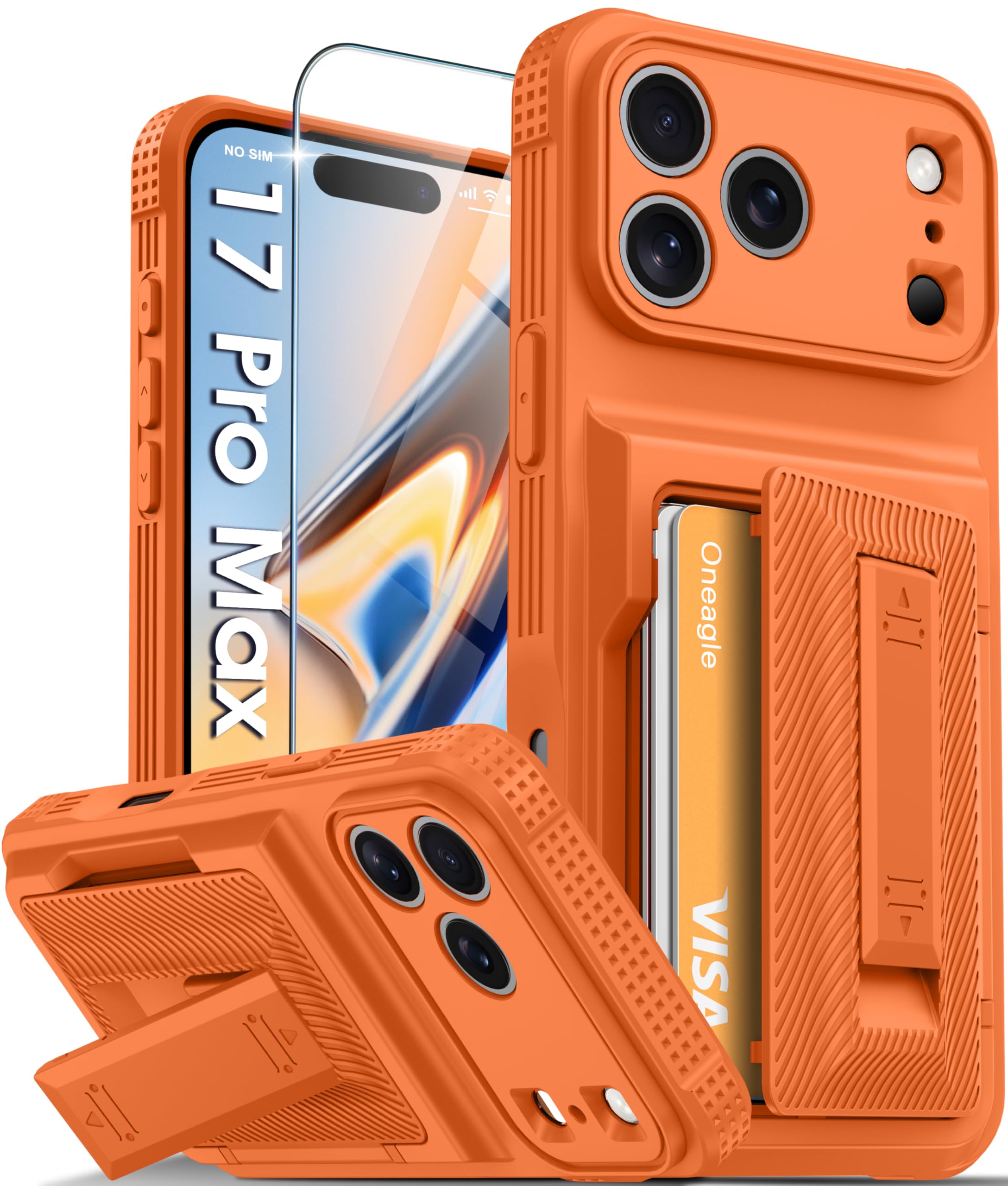 Oneagle Wallet for iPhone 17 Pro Max Case with Card Holder & Kickstand