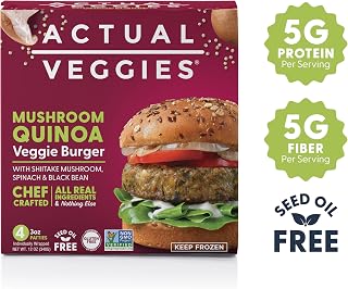 Actual Veggies Mushroom Quinoa Veggie Burger, 12oz