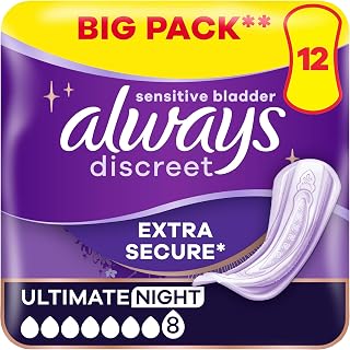 Always Discreet Incontinence Pads Ultimate Night 12CT