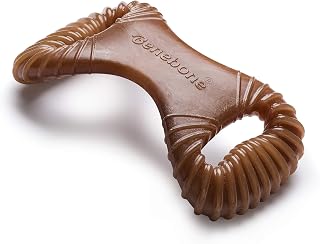 Benebone Dental Dog Chew Toy for Aggressive Chewers, Real Peanut, Medium