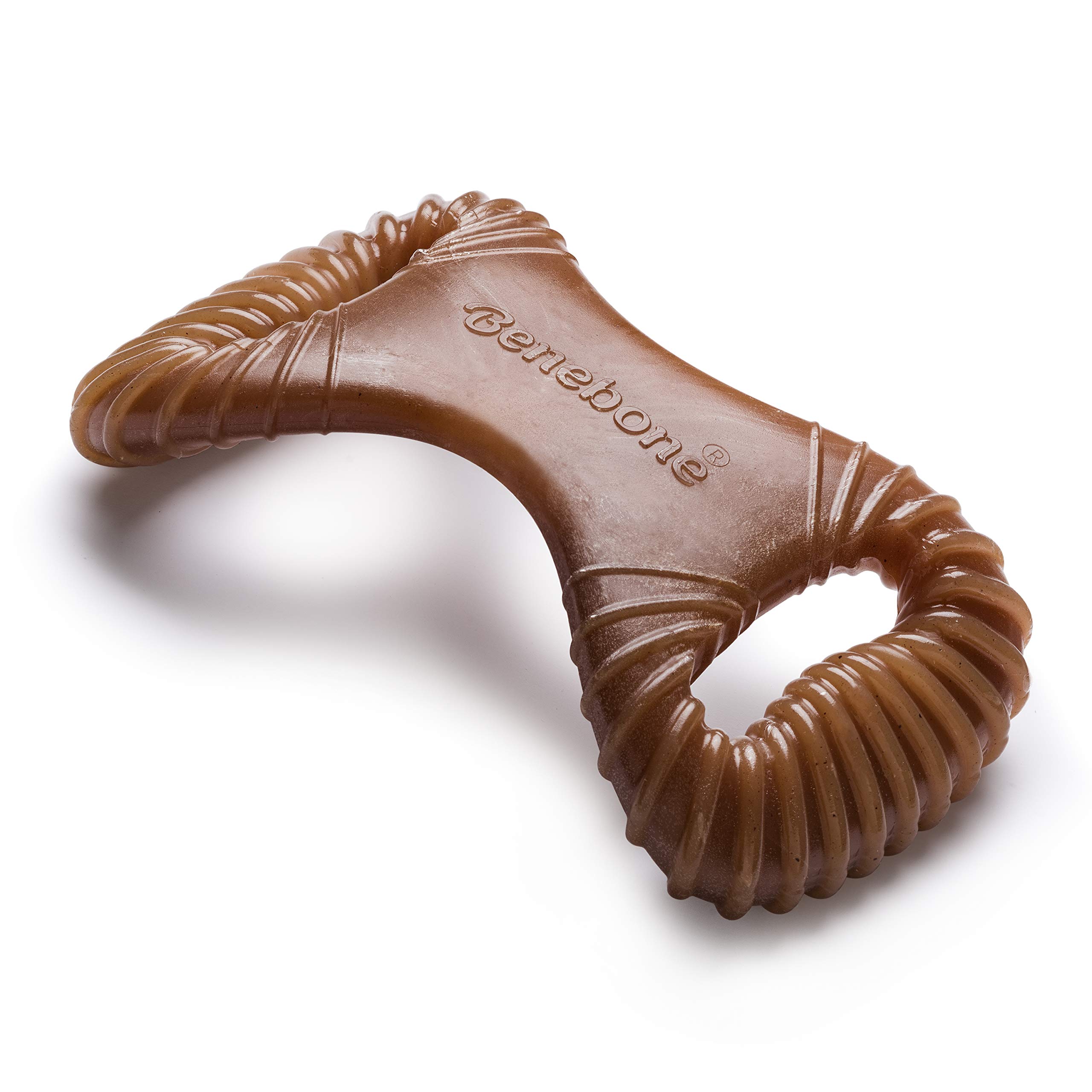 Benebone Dental Dog Chew Toy for Aggressive Chewers, Real Peanut, Medium