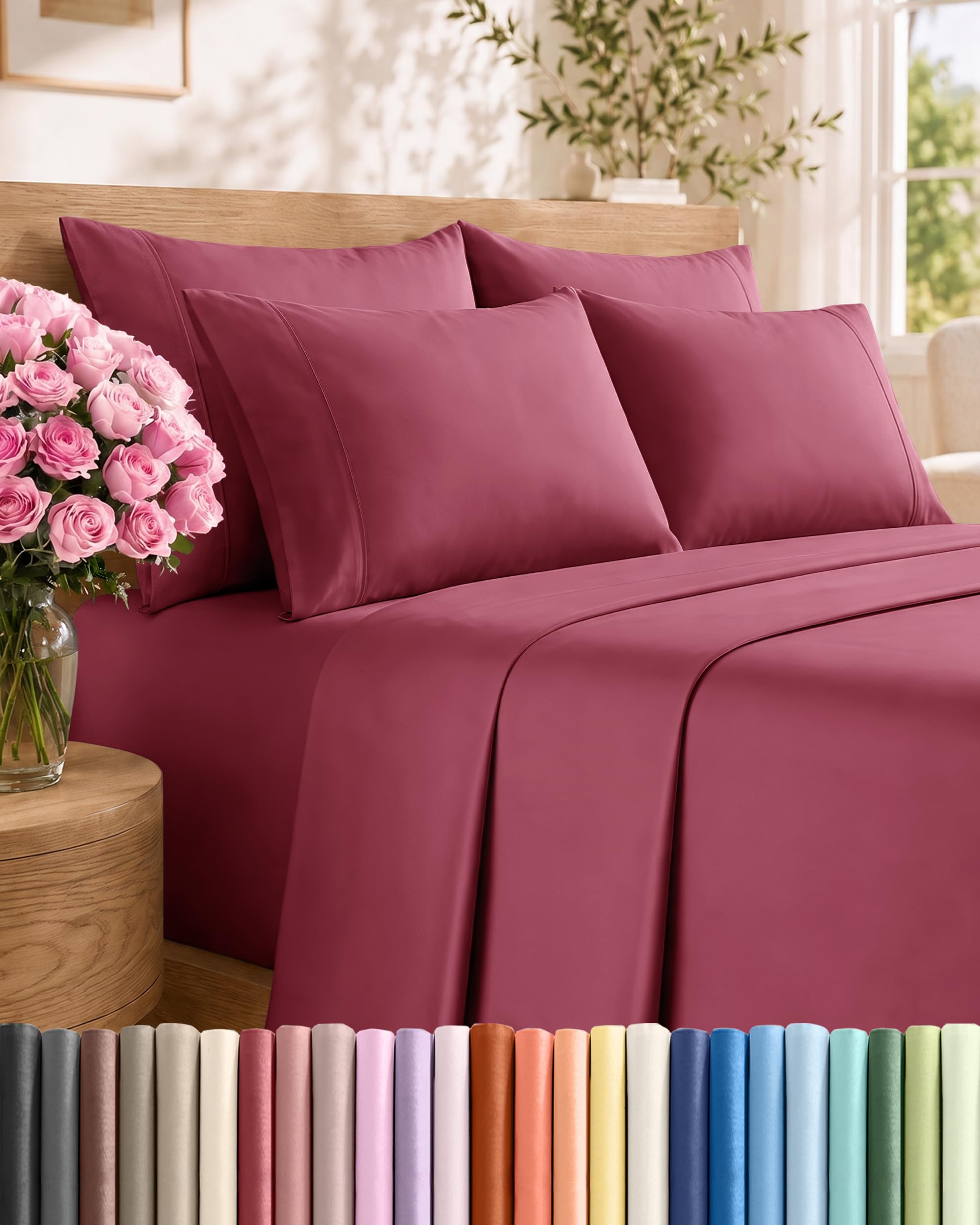 Queen Bed Sheet Set - Comfy Breathable & Cool Ultra Soft Luxury Hotel Bed Sheets