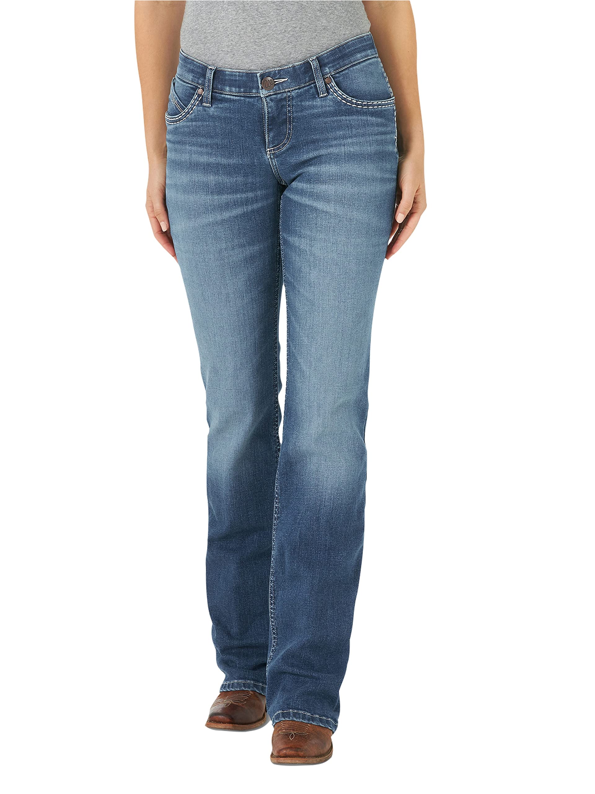 Wrangler Women's Retro Mae Mid Waist Stretch Bootcut Jeans