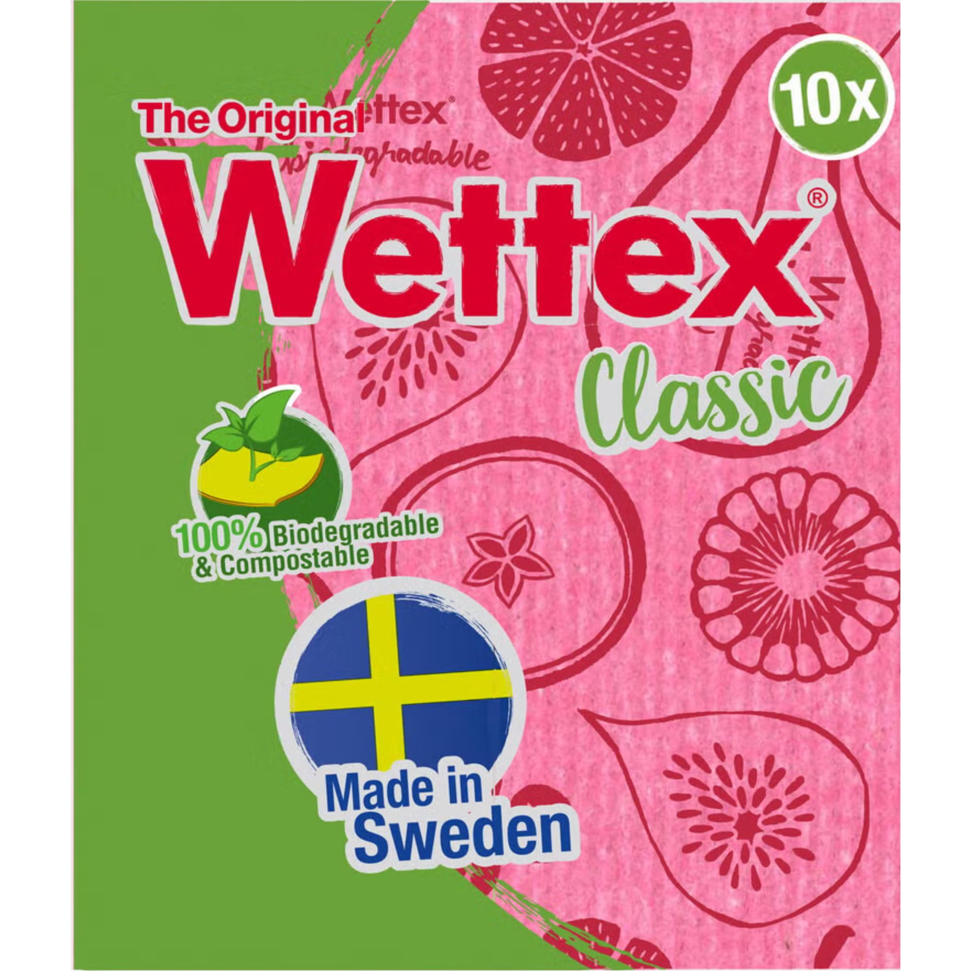 Wettex The Original Swedish Dishcloth for Kitchen 10 Pack | Reusable Paper Towel