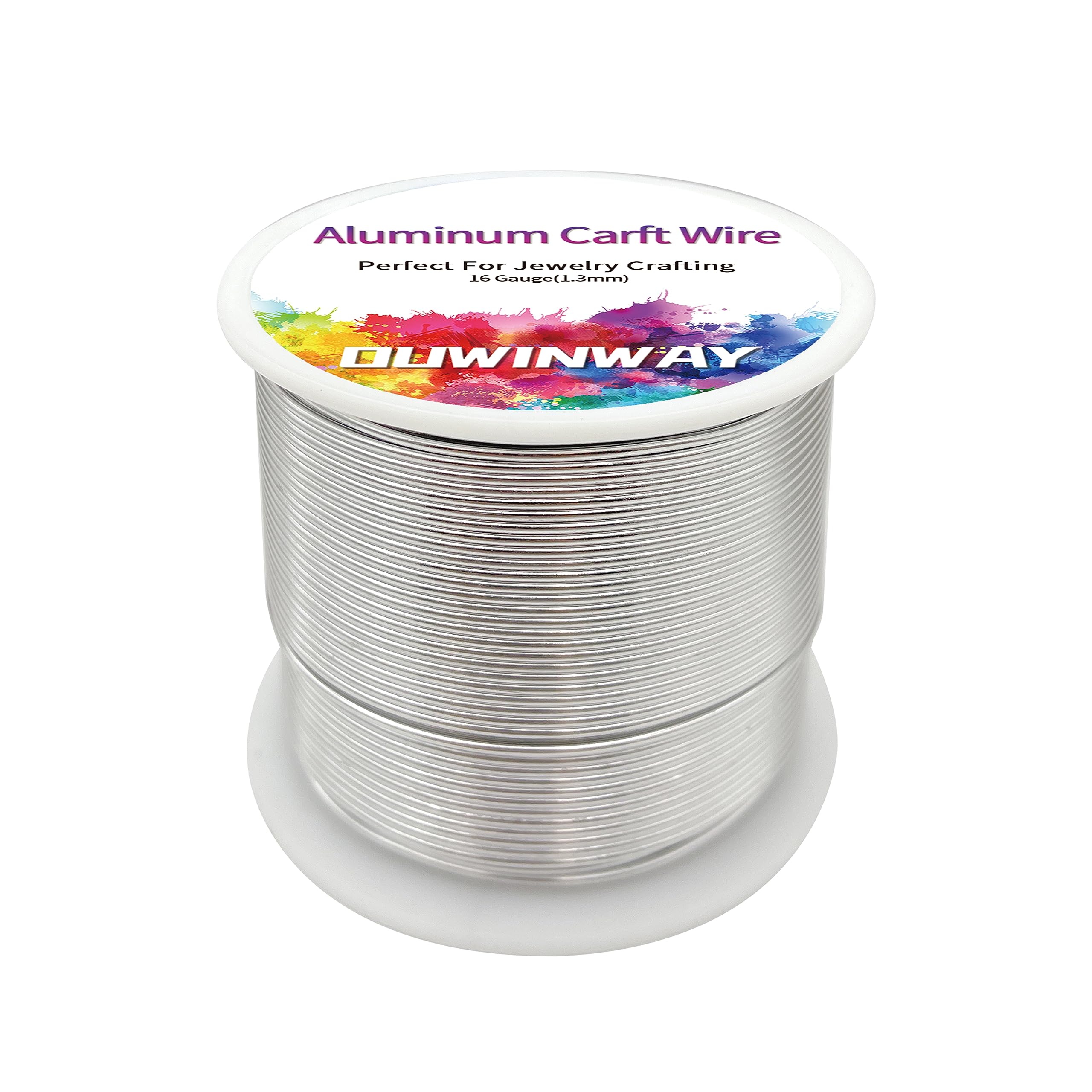 16Gauge Silver Aluminum Crafts Wire 154FT, for Jewelry Crafting, Gemstone Metal 