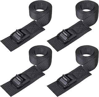 Ayaport Lashing Straps with Buckles Adjustable Cam Buckle Tie Down Cinch Strap for Packing Black 4 Pack (0.75'' x 48'')