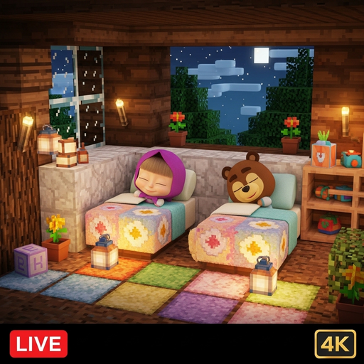 Masha and the Bear craft Forest: Winter Holiday Fun & Cozy Cabin Sleep Screensav