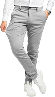 Performance Pants Men's Slim Fit Stretch Trousers Green M 32x34