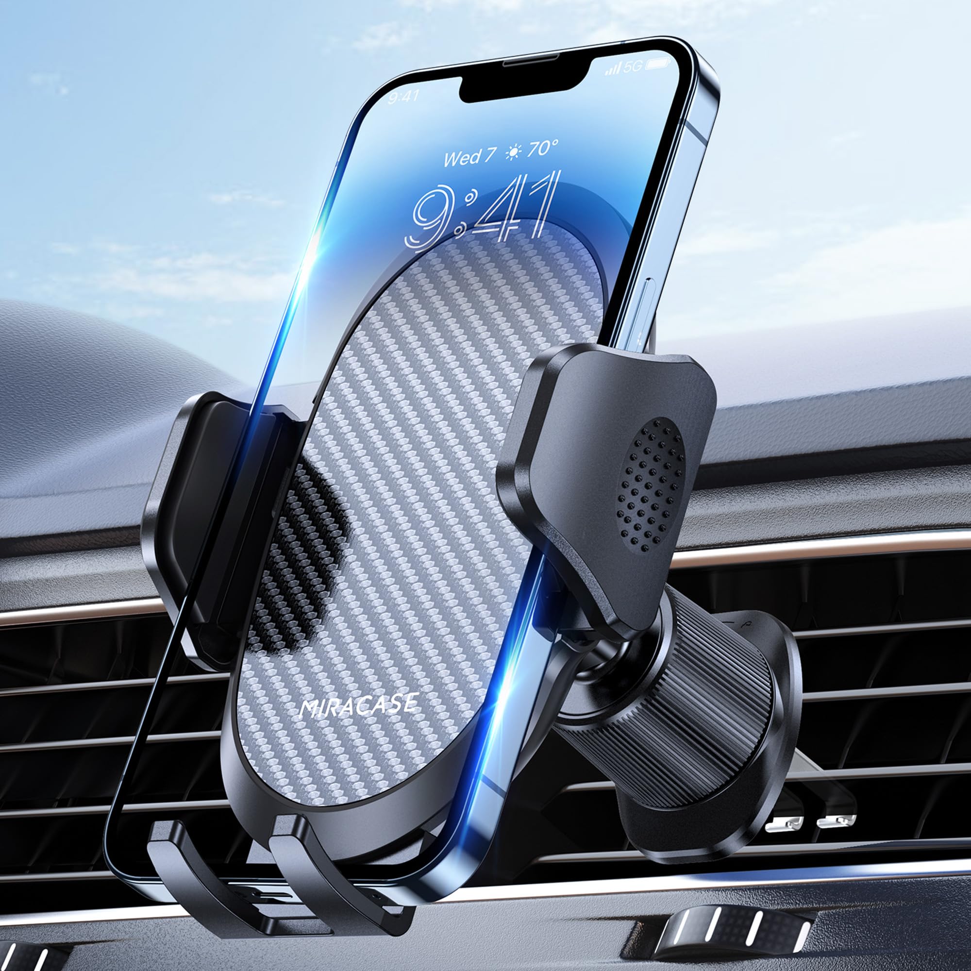 Miracase Phone Holders for Your Car with Metal Hook Clip, Air Vent Cell Phone St