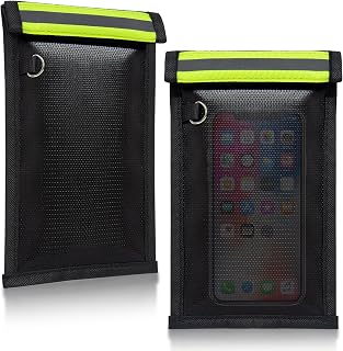 beautybucketZJL 2 Pack Military Grade Faraday Bags for Phones &amp; Car Keys, Anti-Tracking Anti-Theft Signal Blocking Pouch, Faraday Key Fob Protector