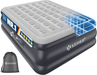 KESSER® Inflatable Mattress Air Bed Self-Inflating Guest Bed with Built-in Electric Pump, Air Mattress for Camping or Home Use with Bag, Suitable for 2 People - 203 x 152.5 x 51 cm