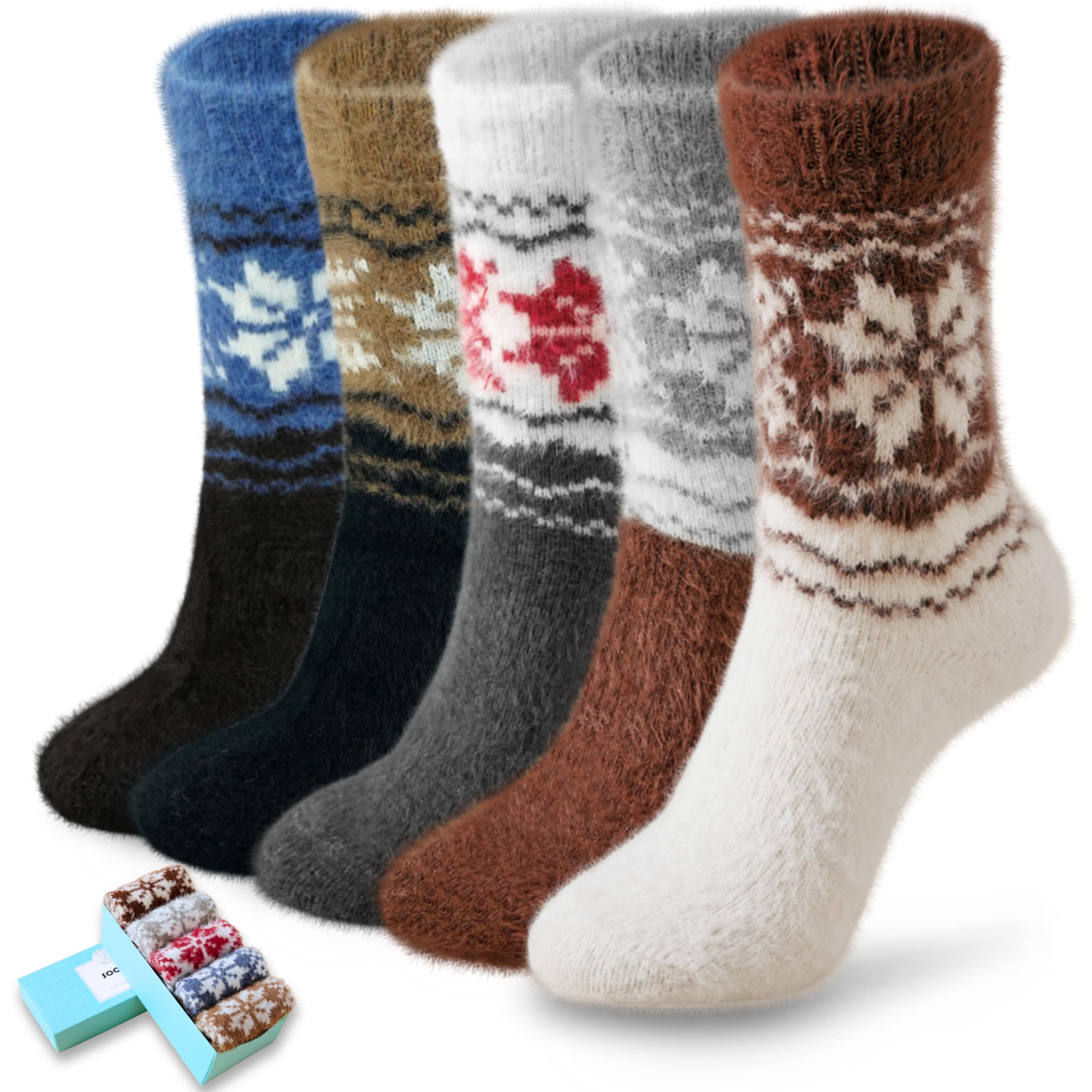 ICEIVY Comfy Fuzzy Warm Winter Cozy Socks Stocking Stuffers Gifts for Women