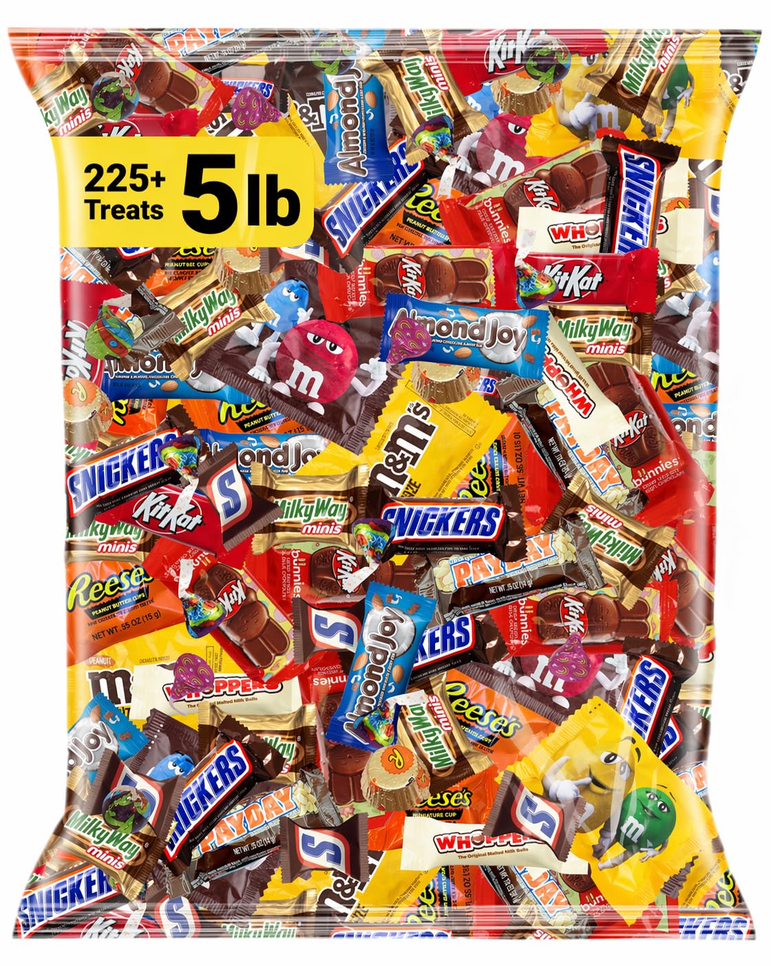 Halloween Chocolate Candy Variety Pack 5 lb, 225 Ct, Fun Size Mix | Trick or Tre