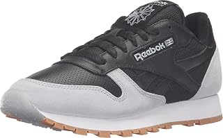 Reebok Men's CL Leather SPP Fashion Sneaker, Black/Cloud Grey/Gum, 7.5 M US