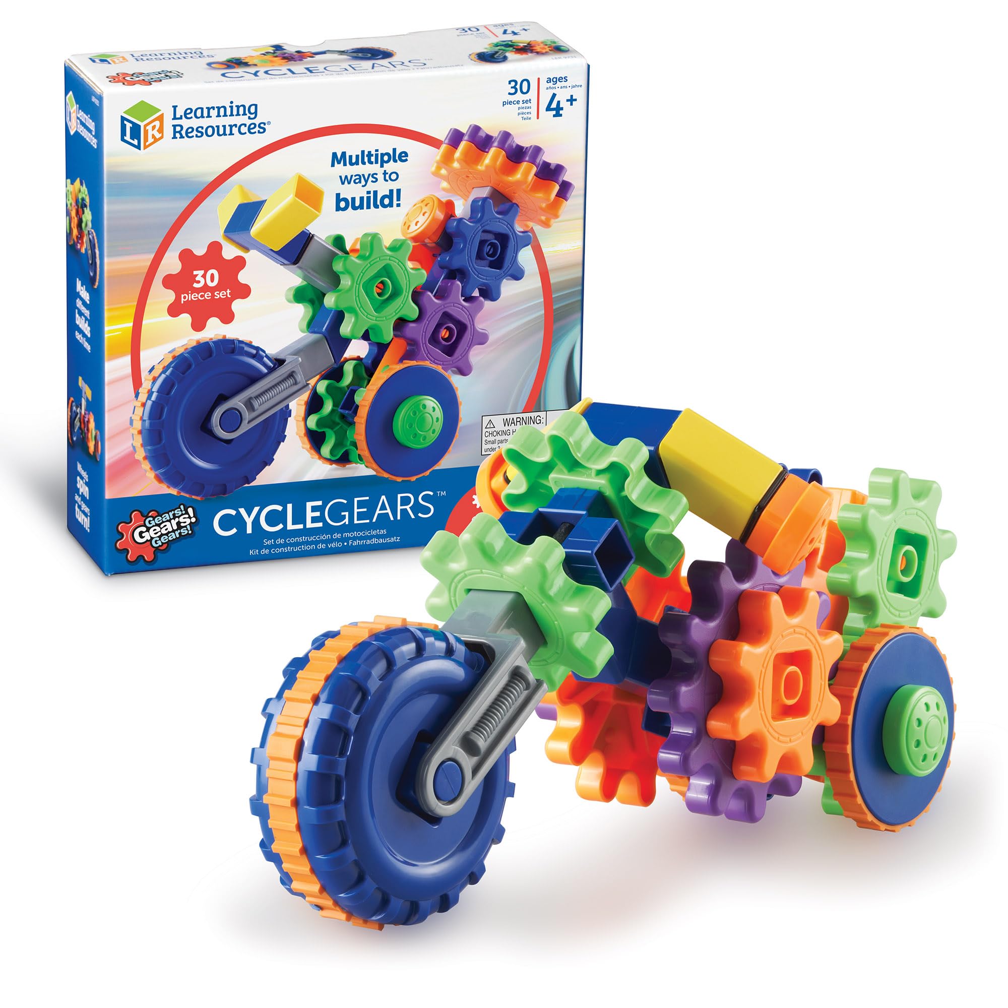 Learning Resources Gears! Gears! Gears! Cycle Gears, Construction, Gear Toy, 30 