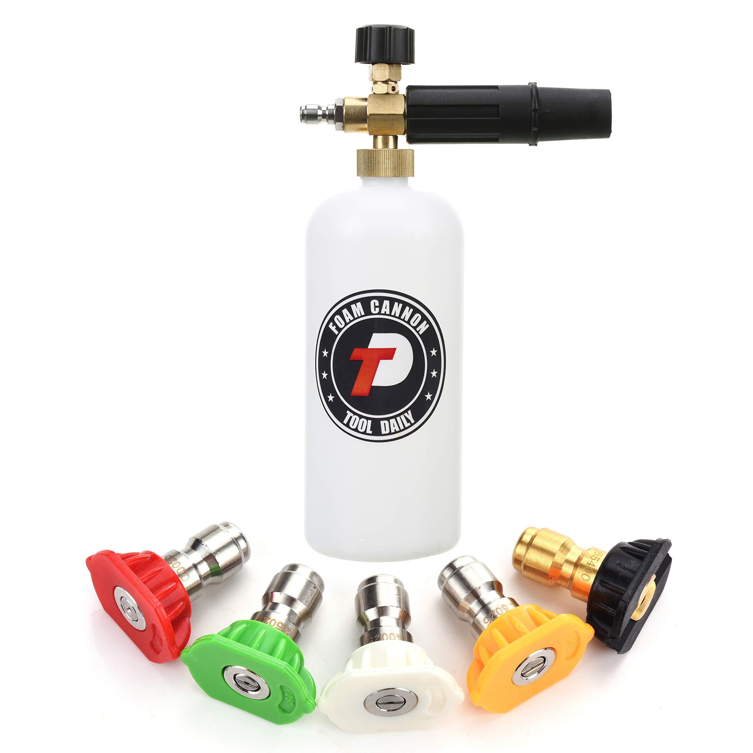 Tool Daily Foam Cannon with 1/4 Inch Quick Connector, 1 Liter, 5 Pressure Washer