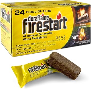 Duraflame Fire Starter for Indoor and Outdoor Use - Quick Ignition Logs for BBQ, Fireplace, Fire Pit and Campfires (24 Pack)