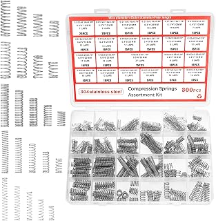 300 Pcs Small Springs Assorted Compression Springs Assortment Kit, 304 Stainless Steel Torsion Springss, Mechanical Metal Extension Springsset, for DIY, Home, Automotive Repairs(23 Sizes)