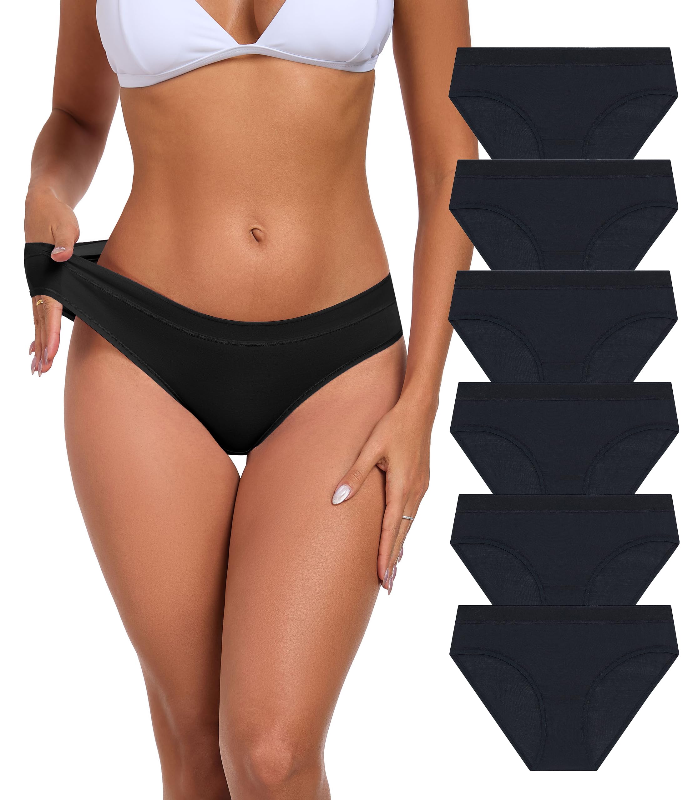 ANLIQI Modal Underwear Supersoft Hipster Panties for Women Pack Breathable & Str