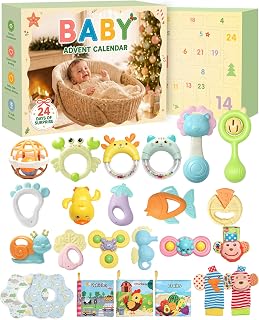 Baby Advent Calendar 2026, 24-Day Infant Toys Christmas Countdown Gift | BPA-free baby-safe materials, CPC certified montessori toys, baby’s first christmas countdown Easy-to-clean