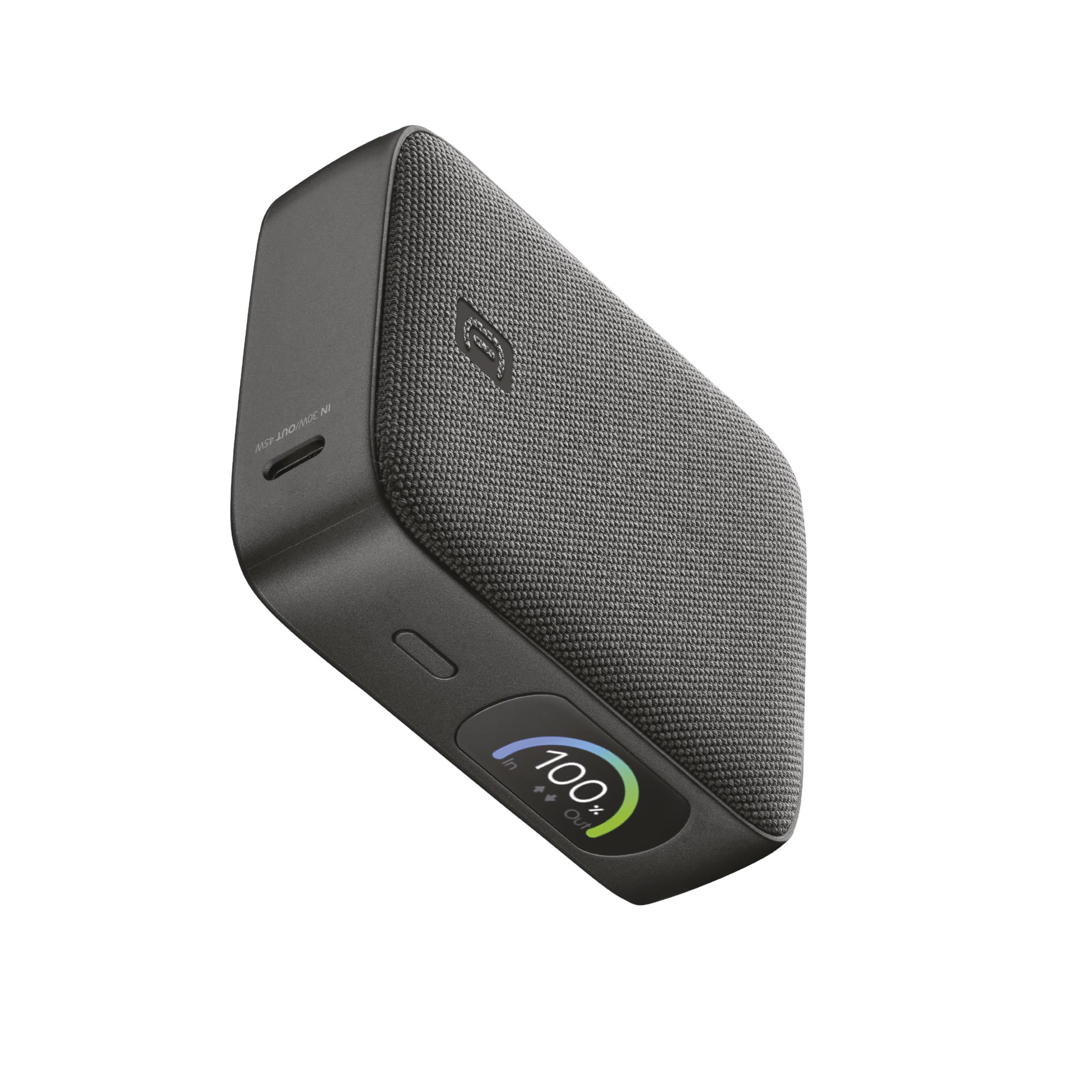Cellularline Powerview IQ Power Bank Capacity 10,000mAh with Smart TFT Display, 
