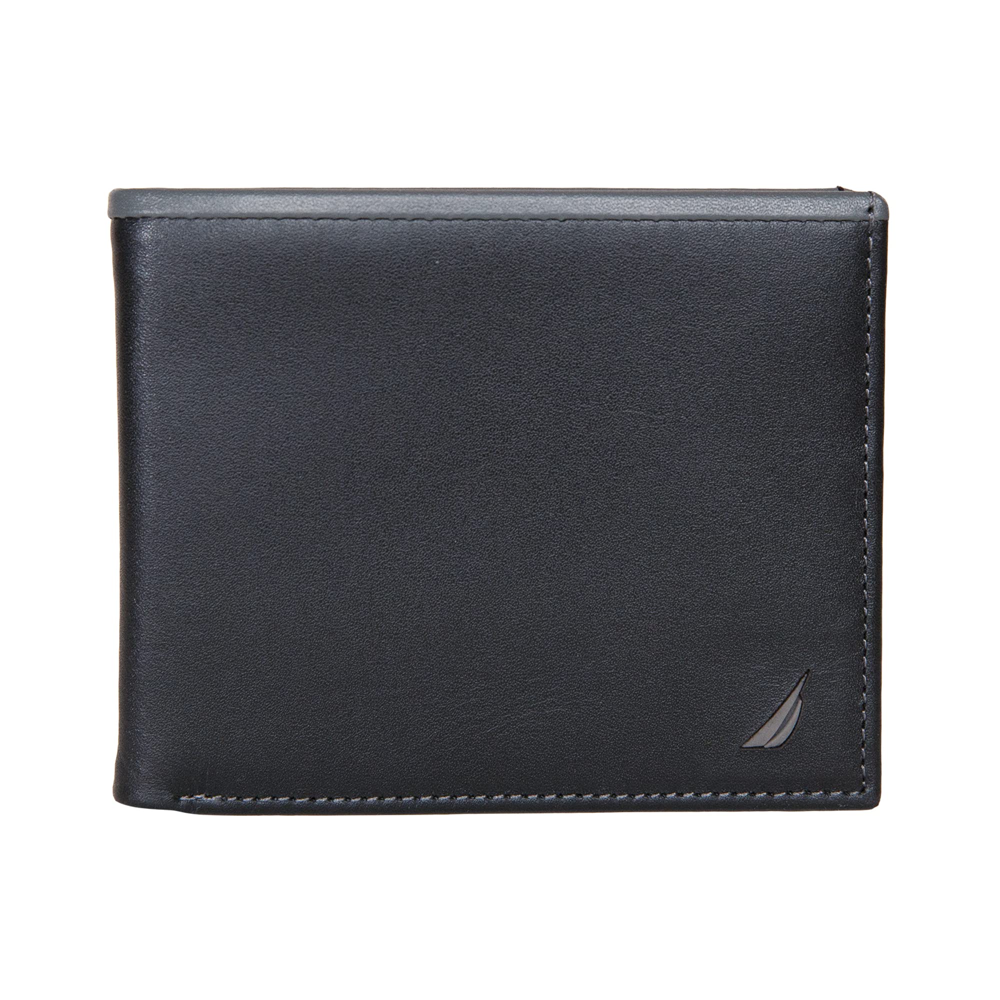 Nautica Mens Bifold Leather Wallet | RFID Blocking | Id Window | Card Slots | Or