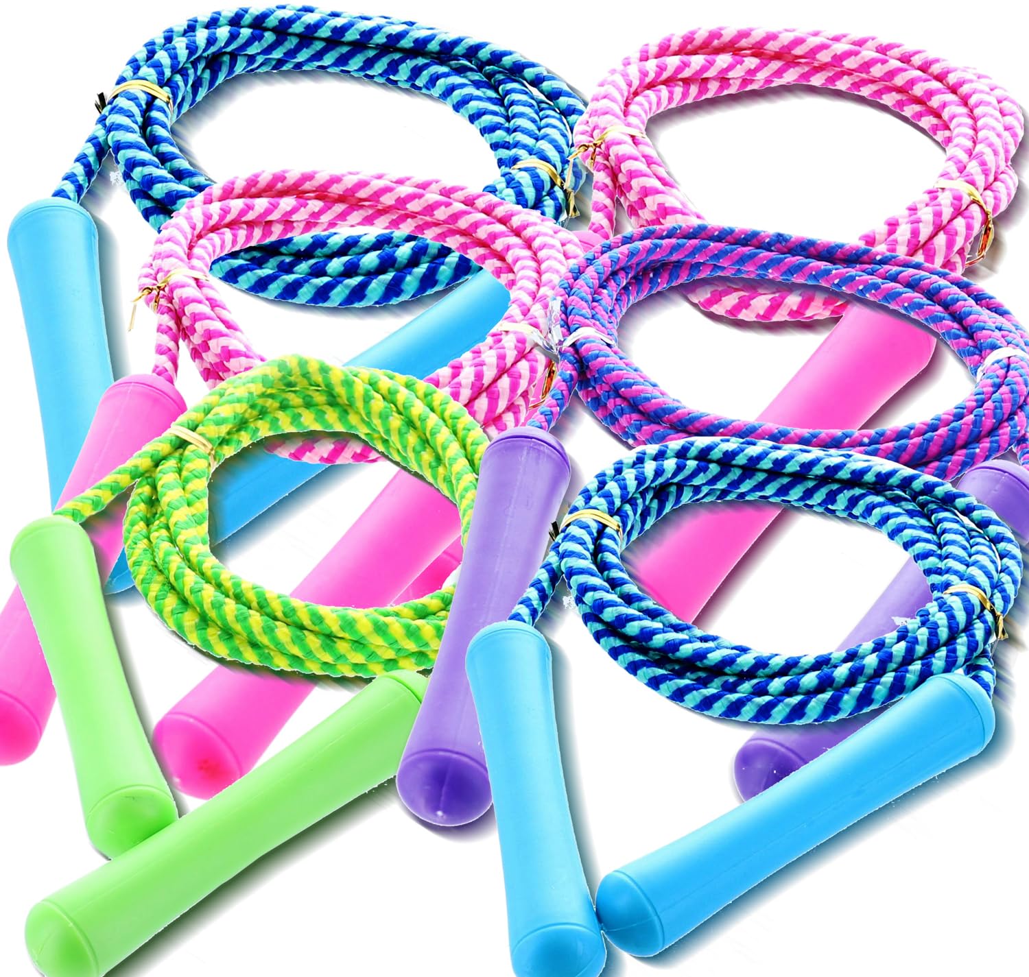 GiftExpress Adjustable Size Colorful Jump Rope for Kids and Teens - Outdoor Indo