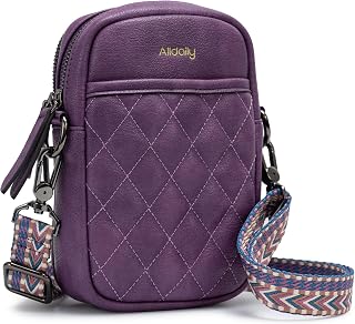 Alldaily Small Crossbody Bag for Women Vegan Leather Phone Purse with Card Slots