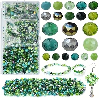 1000pcs Gradient Glass Beads for Jewelry Making, 4/6/8mm Mixed Size Flat Round Beads, Colorful Electroplated Beads for Bracelet Necklace Earring Making