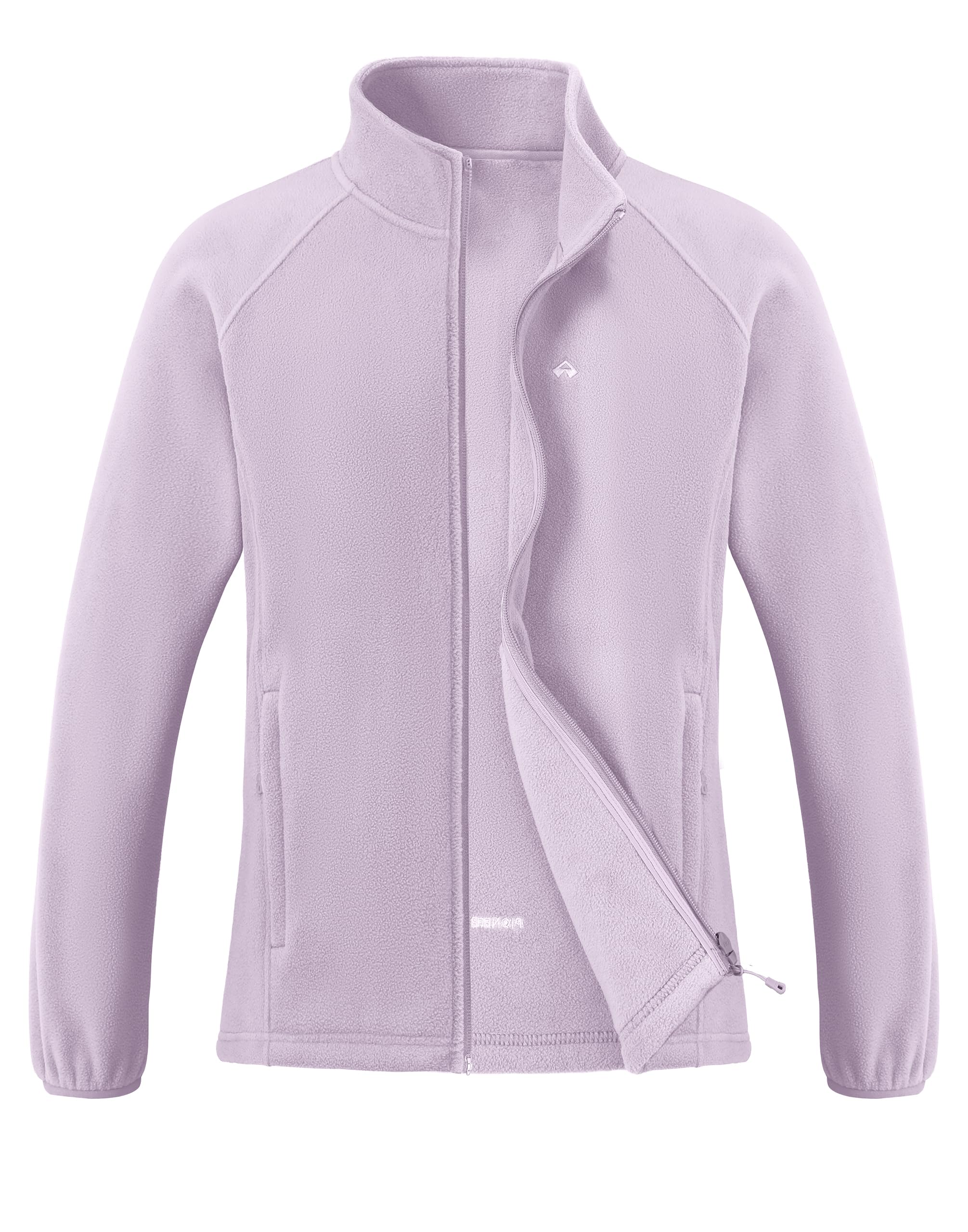 Pioneer Camp Women's Fleece Jacket Lightweight Zip Up Collar Warm Jacket Winter 
