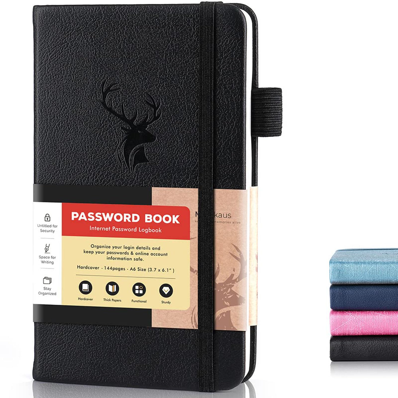 Password Book with Alphabetical Tabs for Seniors, A-Z Adress Notebook | 144 page