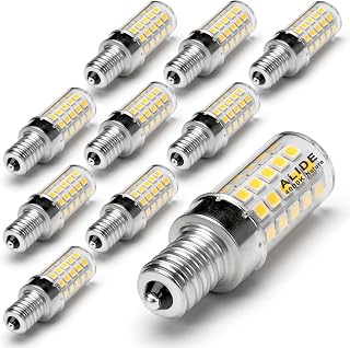 ALIDE E12 60W 4000k C7 Led Candelabra Light Bulbs Replacement, Small Base E12 6W LED Bulbs T6 Natural White 110V 120V for Ceiling Fan Chandelier Lighting,550lm,Non-dimmable 10Pack