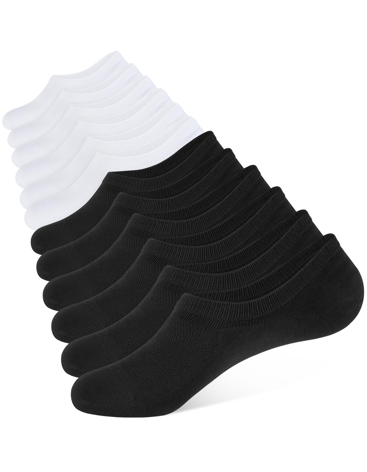 CLOSEMATE 6 Pairs Men's Women's Invisible Socks Summer Cotton Anti-Odour with Br
