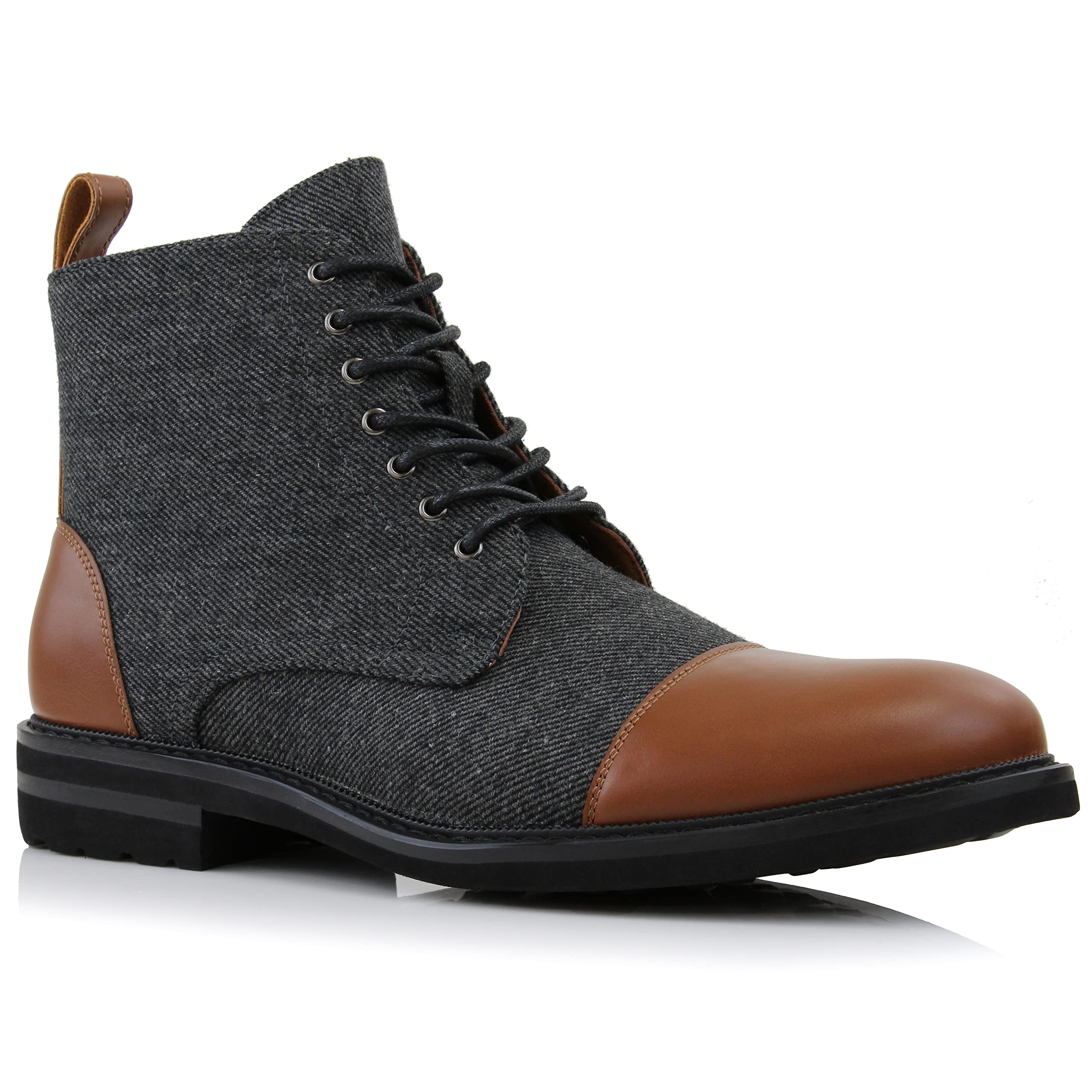 Men's Ankle Dress Boots | Lace-up Casual Fashion Boot Collection | Cap Toe & Pla