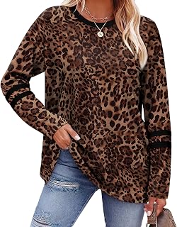 Sampeel Long Sleeve Shirts for Women Color Block Casual Tops Fall Outfits 2026 Basic Tees Trendy Spring Clothes