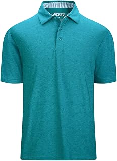 Alex Vando Mens Golf Polo Shirt Short Sleeve Breathable Casual Polo Shirt for Men