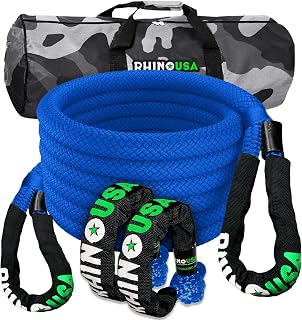 Rhino USA Kinetic Rope Recovery Kit, 2.2cm x 9m w/Soft Shackles