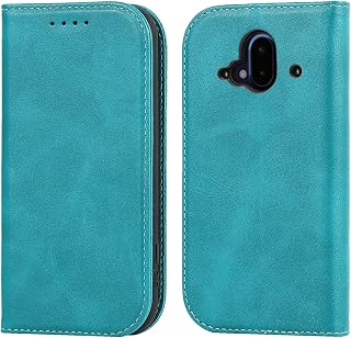 【Hamany】 f-52b ケース 手帳型 スマホカバー らくらくホンf-52b カード収納 -ファッションスカイブルー