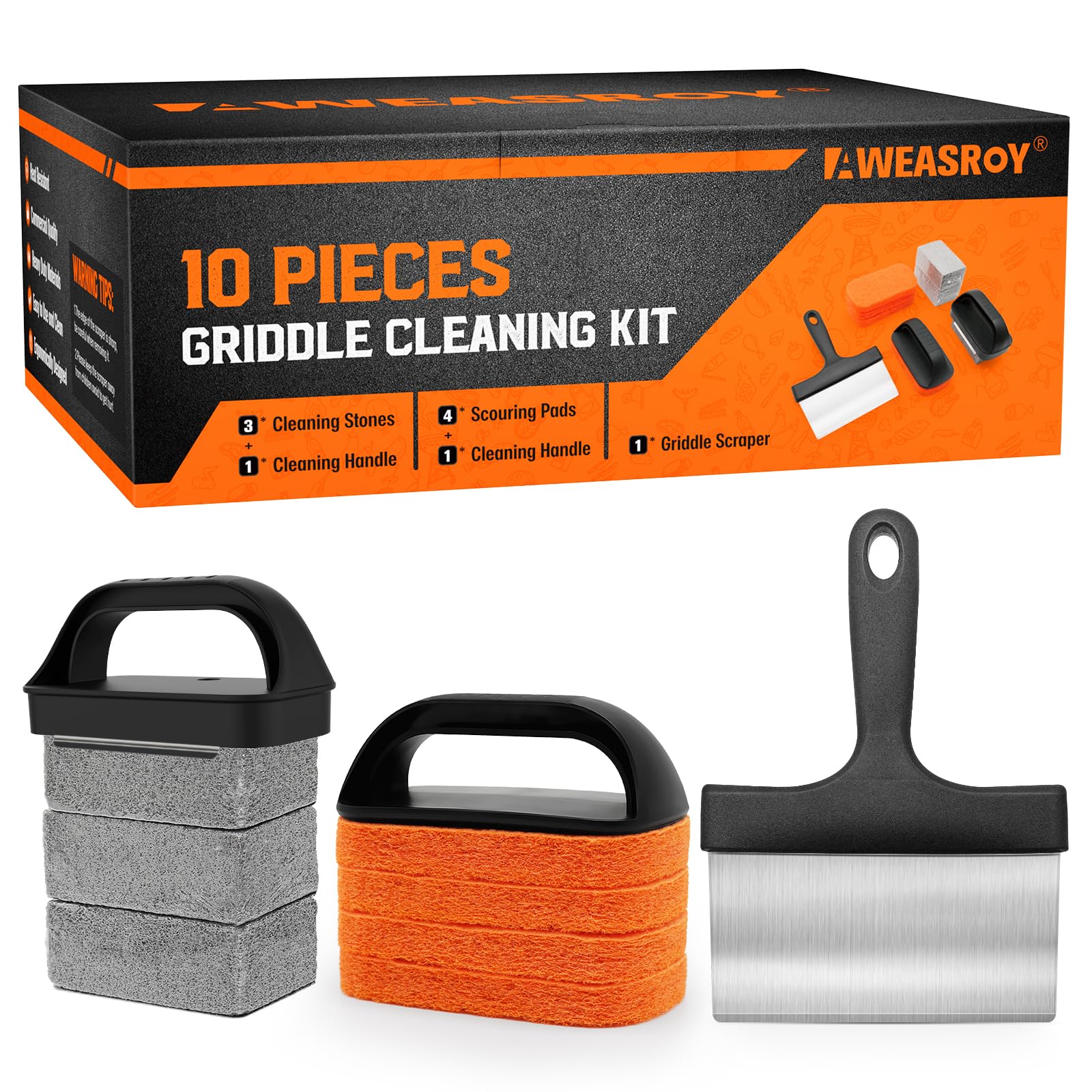 AWEASROY Griddle Cleaning Kit for Blackstone, Flat Top Grill Cleaning Kit with G