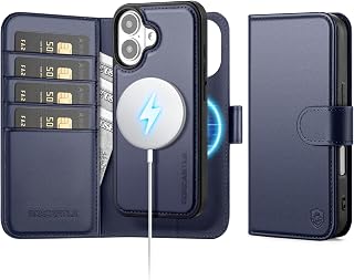 for iPhone 16 Case Wallet with Card Holder,Dark Blue