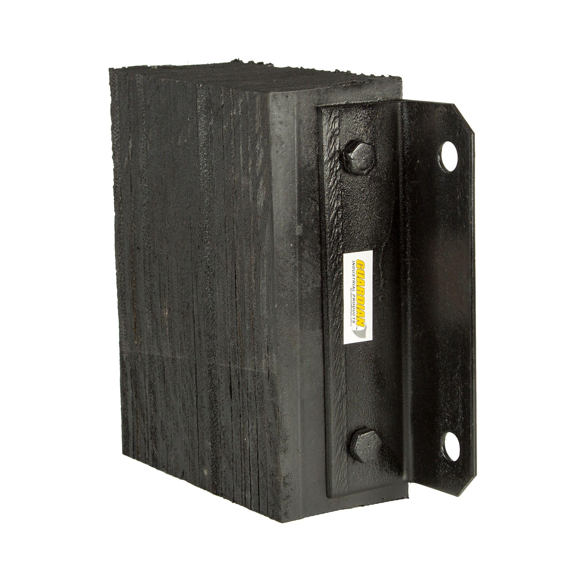 Rubber Dock Bumper, 12" x 12" x 4.5", 3/4" Mounting Holes, Guardian | For loadin