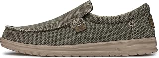 Hey Dude Mikka Braided - Loafers and Slippers Men - Army Color - Comfort and Lightness