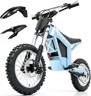 Tuttio Soleil01 Electric Dirt Bike 54.6V 3000W 40MPH Electric Motorcycle | 200NM, 54.6V 21AH Battery 45Miles, 14"/12" Fat Tire , Full Hydraulic Brakes and Suspensions Mountain Off-Road E Dirt Bike